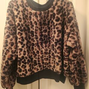Wild Fable Leopard Print Sweater - Brown and Black